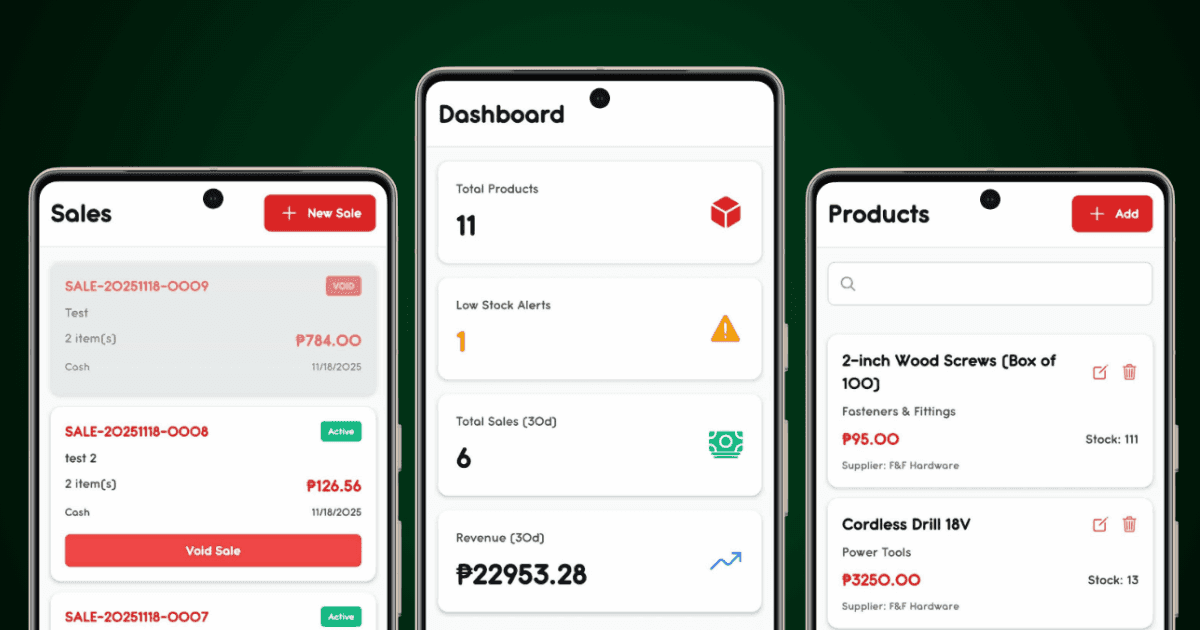 BLCM Hardware POS & Inventory Management System Mobile App